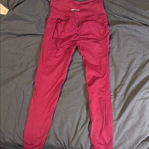Red High-Waist Performance Leggings